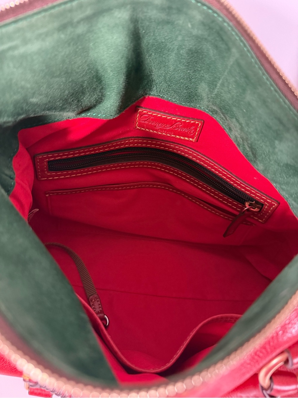 Dooney & Bourke Florentine Leather Satchel – Red - Picture 8 of 16